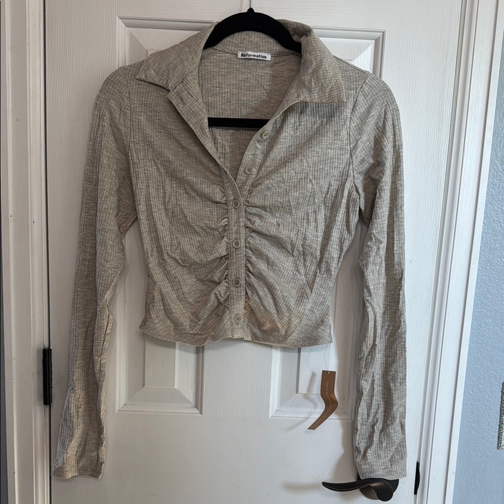 Reformation Elin Top in Marble